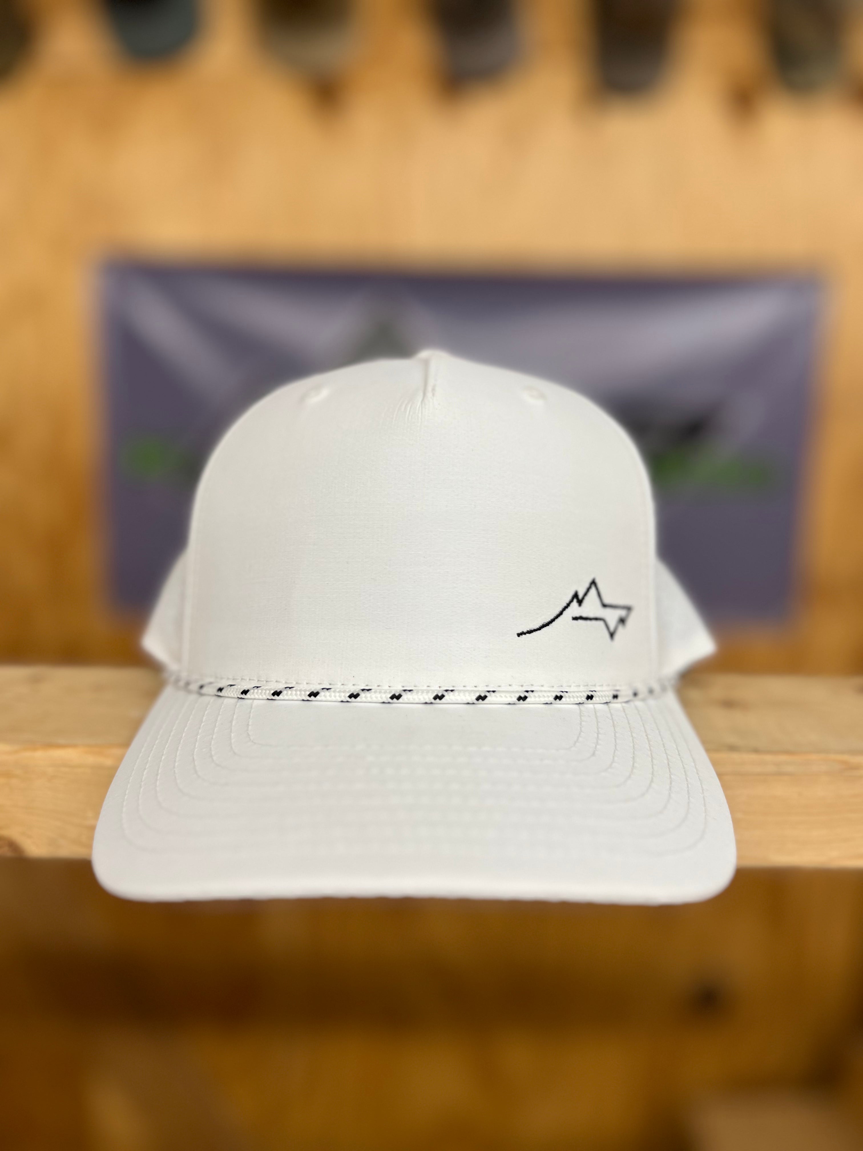 "Date Night" White/White+Black Rope 5 Panel