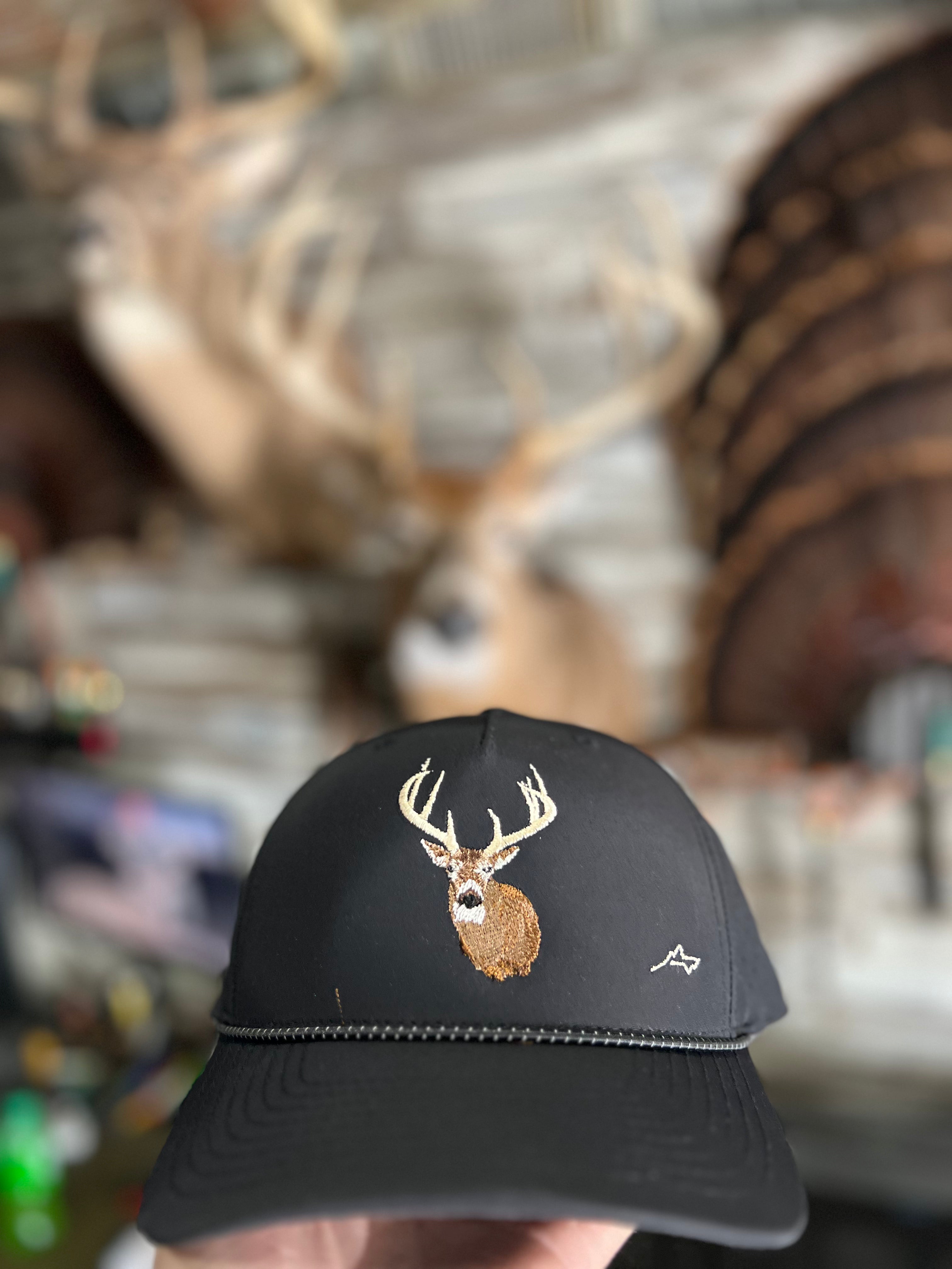 “Shoulder Mount” Black/Black+Silver Rope 5 Panel